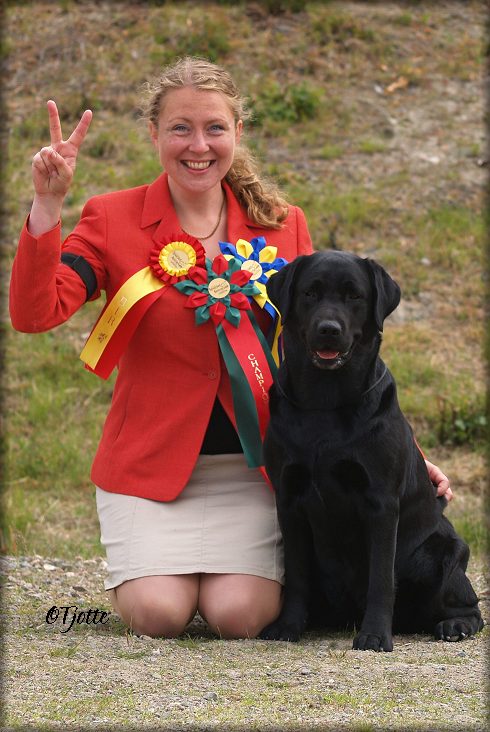Emma proud and Happy with her own first Champion "Tuva "!!